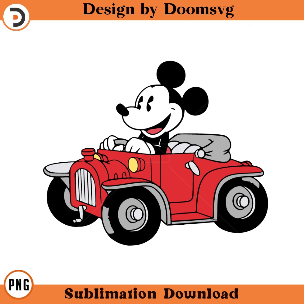 SH958-Classic Mickey Car Cartoon Clipart Download, PNG Download Cartoon Clipart Download, PNG Download.jpg