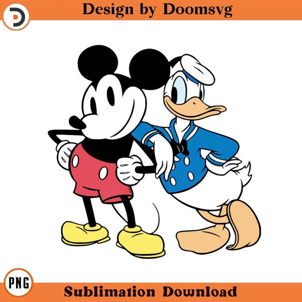 SH970-Classic Mickey Donald Cartoon Clipart Download, PNG Download Cartoon Clipart Download, PNG Download.jpg