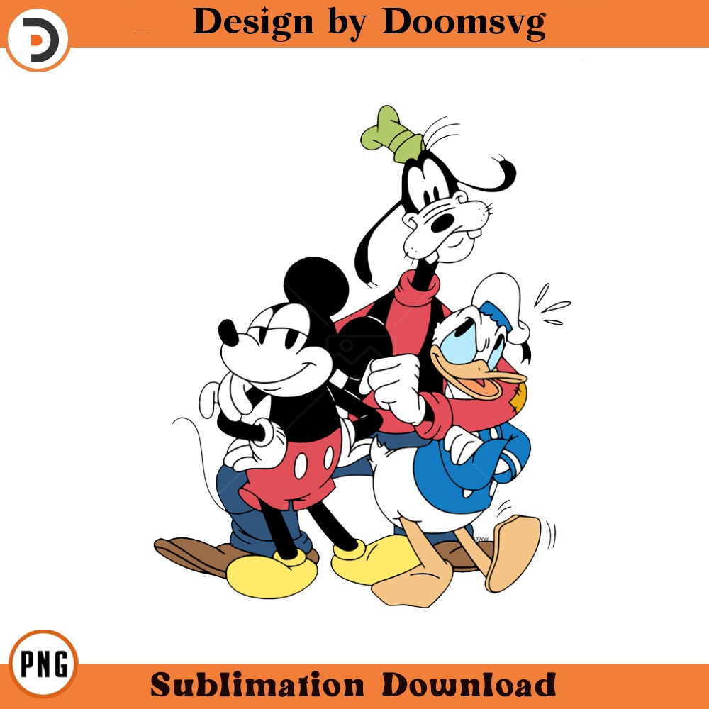 SH997-Classic Mickey Goofy Donald Cartoon Clipart Download, PNG Download Cartoon Clipart Download, PNG Download.jpg