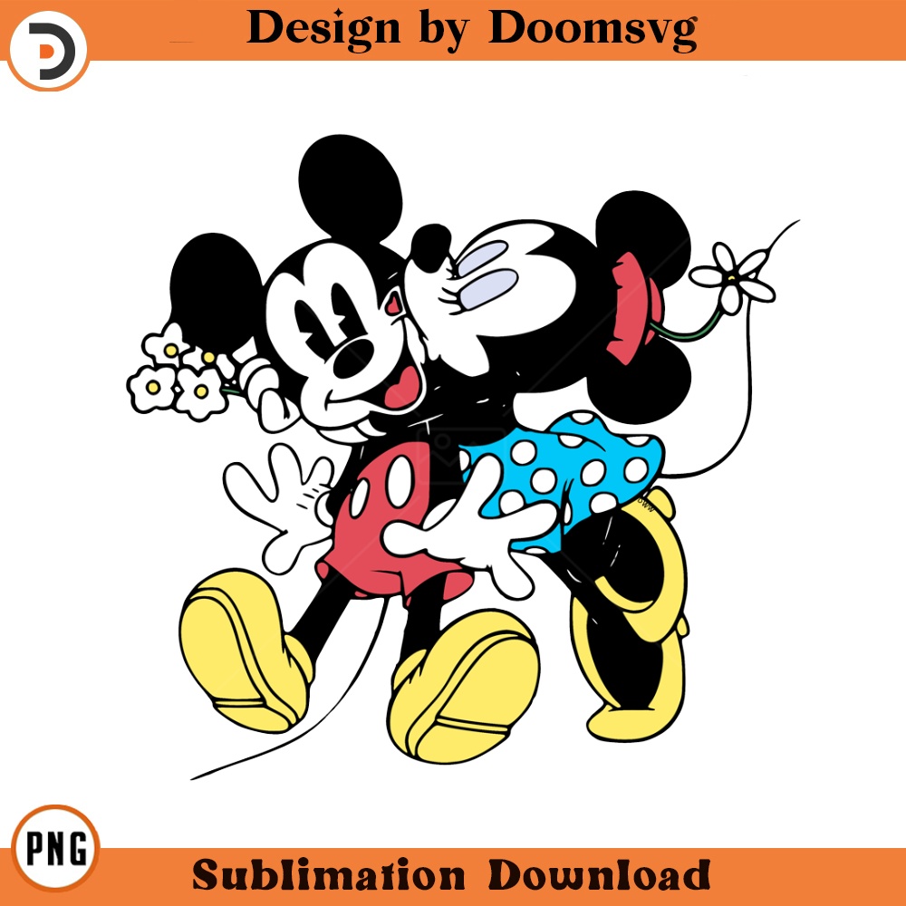 SH1030-Classic Mickey Minnie Valentine Cartoon Clipart Download, PNG Download Cartoon Clipart Download, PNG Download.jpg