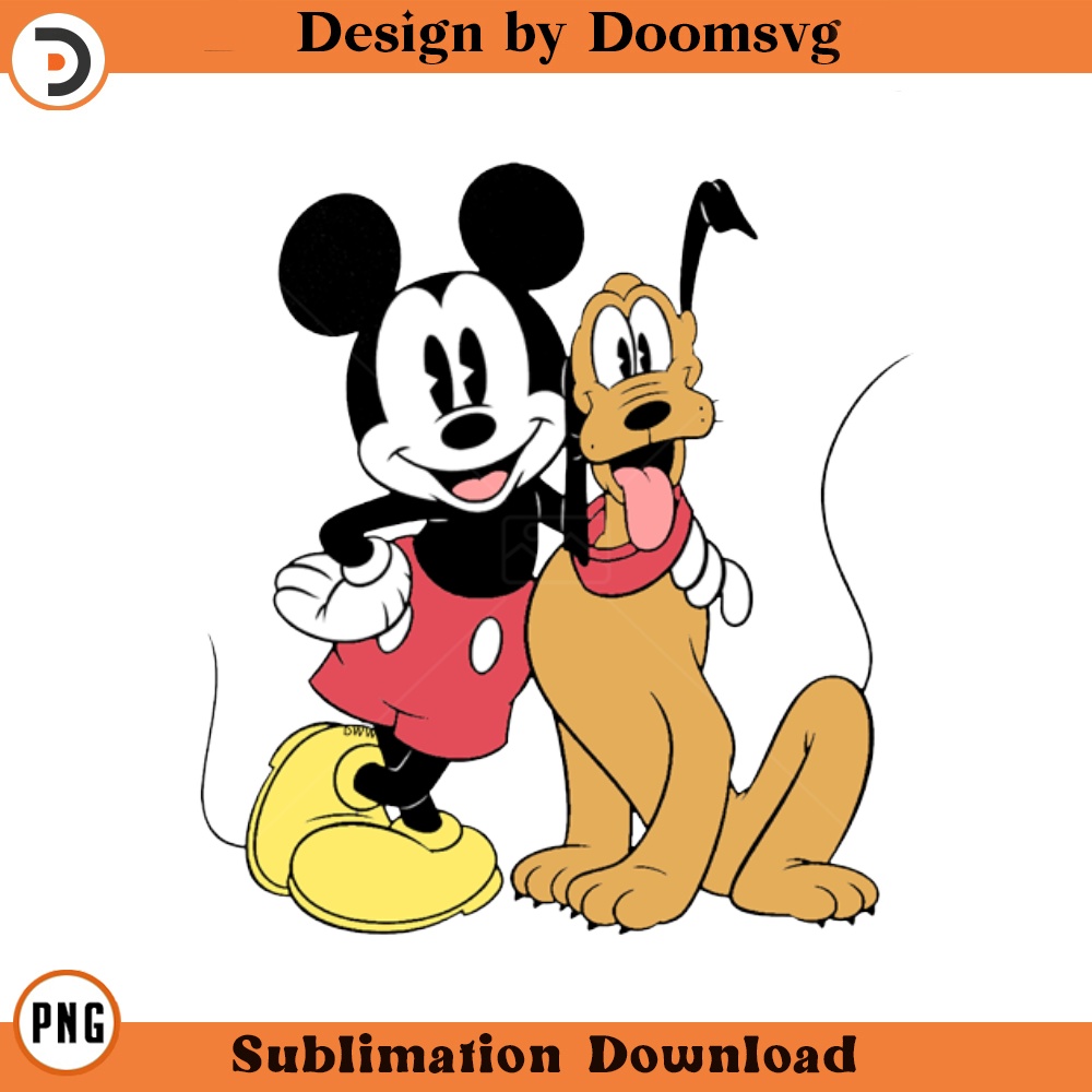 SH1138-Classic Mickey Pluto Cartoon Clipart Download, PNG Download Cartoon Clipart Download, PNG Download.jpg