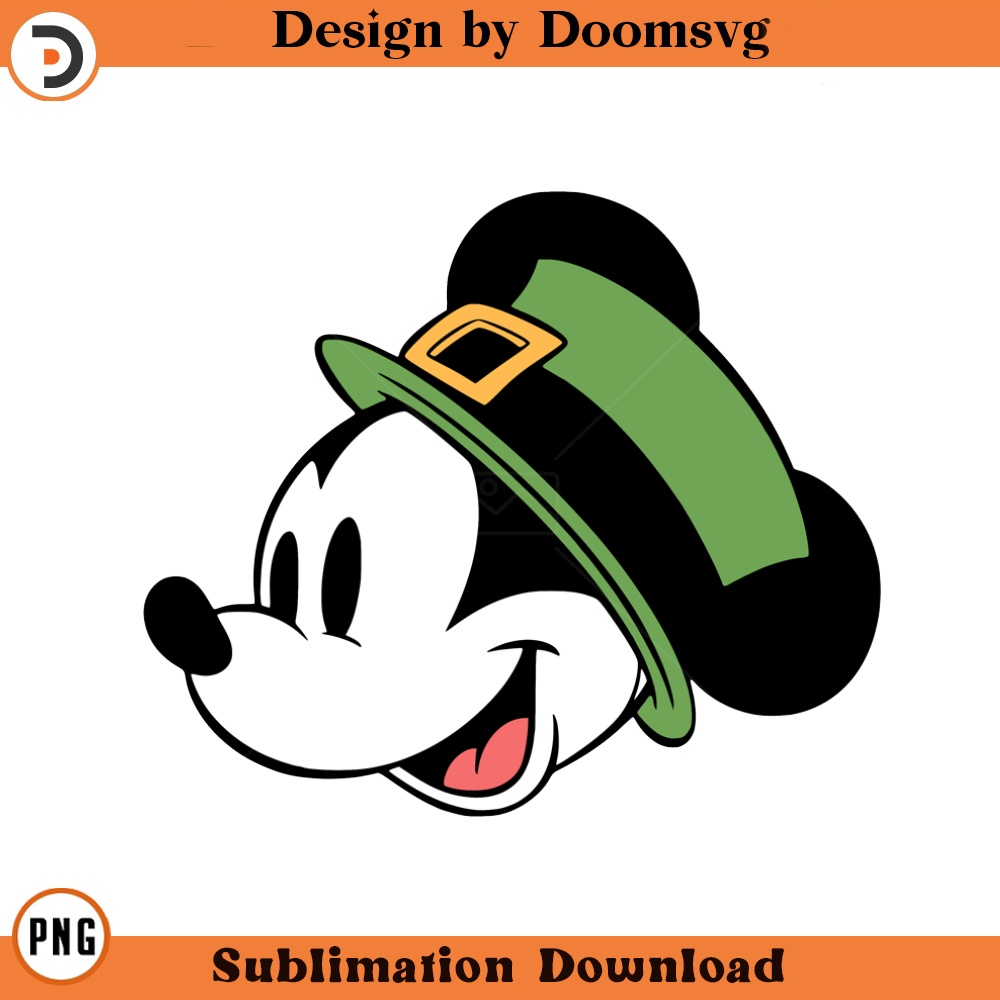 SH1141-Classic Mickey Saint Patricks Day Cartoon Clipart Download, PNG Download Cartoon Clipart Download, PNG Download.jpg