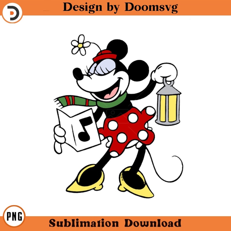 SH1226-Classic Minnie Christmas Cartoon Clipart Download, PNG Download Cartoon Clipart Download, PNG Download.jpg