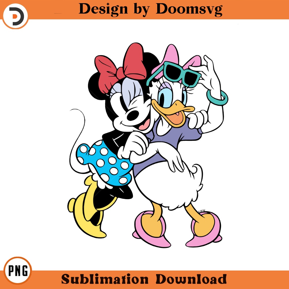 SH1229-Classic Minnie Daisy Cartoon Clipart Download, PNG Download Cartoon Clipart Download, PNG Download.jpg