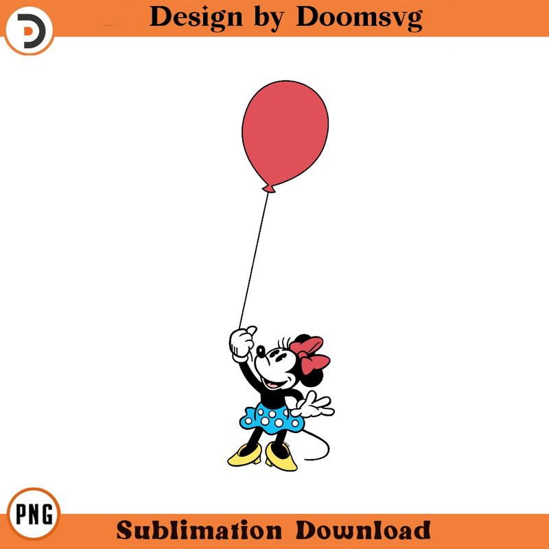 SH1232-Classic Minnie Mouse Balloon Cartoon Clipart Download, PNG Download Cartoon Clipart Download, PNG Download.jpg