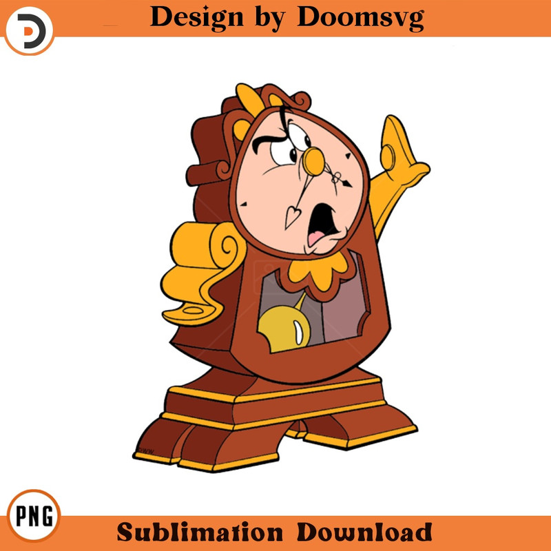 SH1361-Cogsworth Cartoon Clipart Download, PNG Download Cartoon Clipart Download, PNG Download.jpg