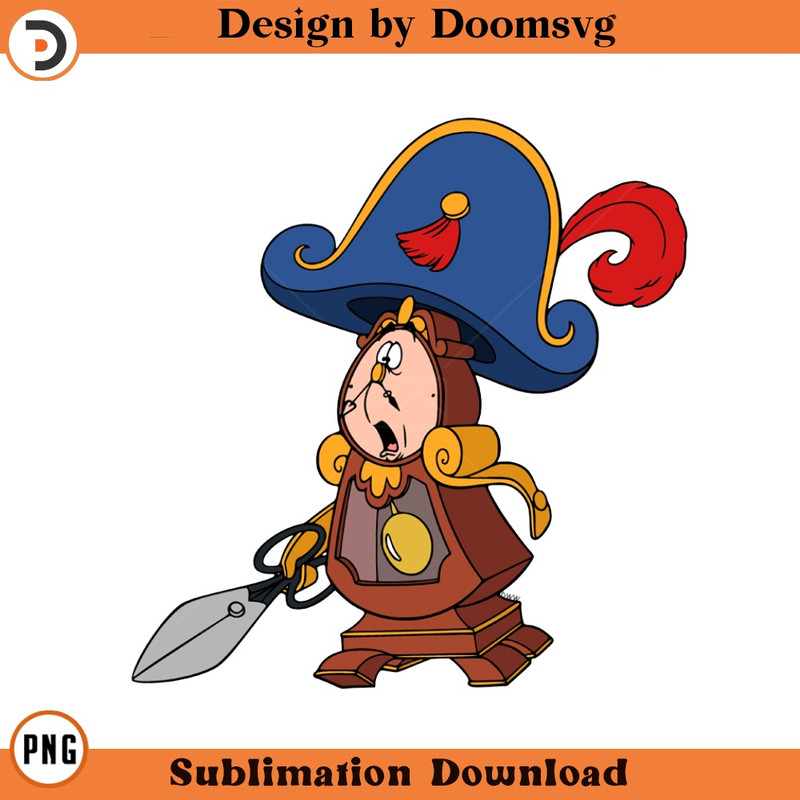 SH1363-Cogsworth Cartoon Clipart Download, PNG Download Cartoon Clipart Download, PNG Download.jpg