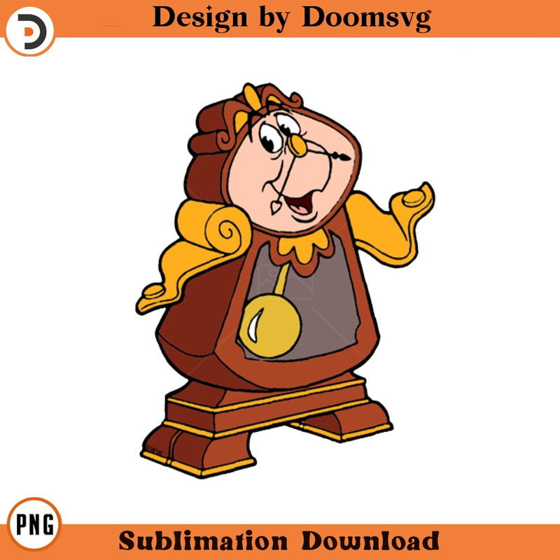 SH1364-Cogsworth Cartoon Clipart Download, PNG Download Cartoon Clipart Download, PNG Download.jpg