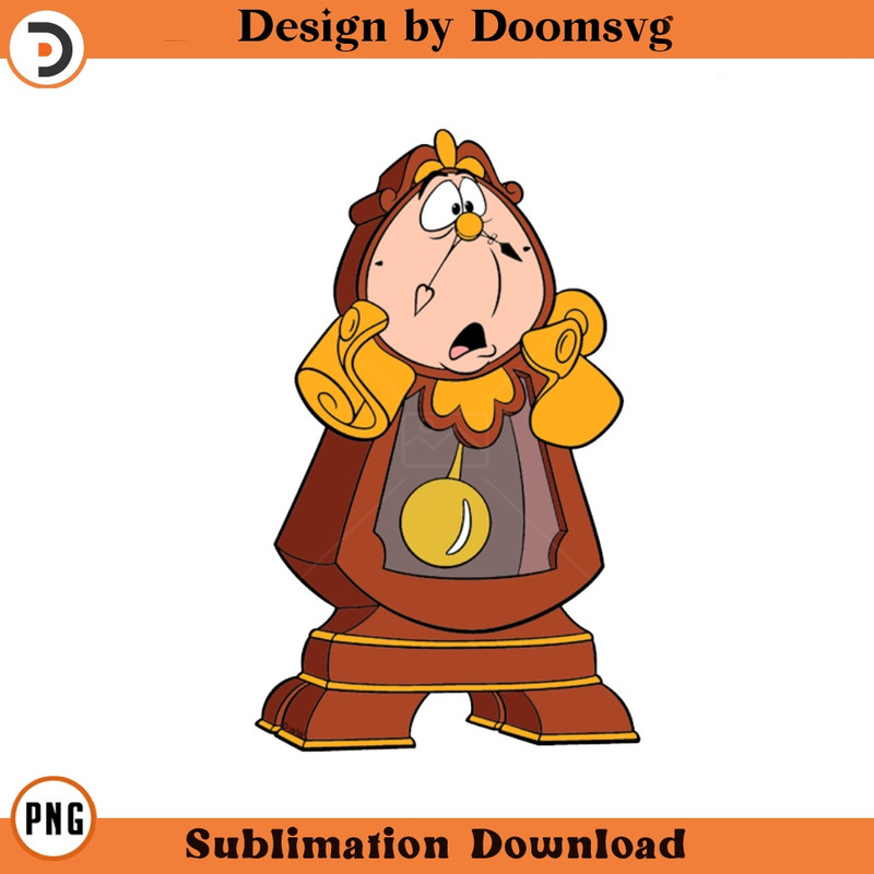 SH1365-Cogsworth Cartoon Clipart Download, PNG Download Cartoon Clipart Download, PNG Download.jpg