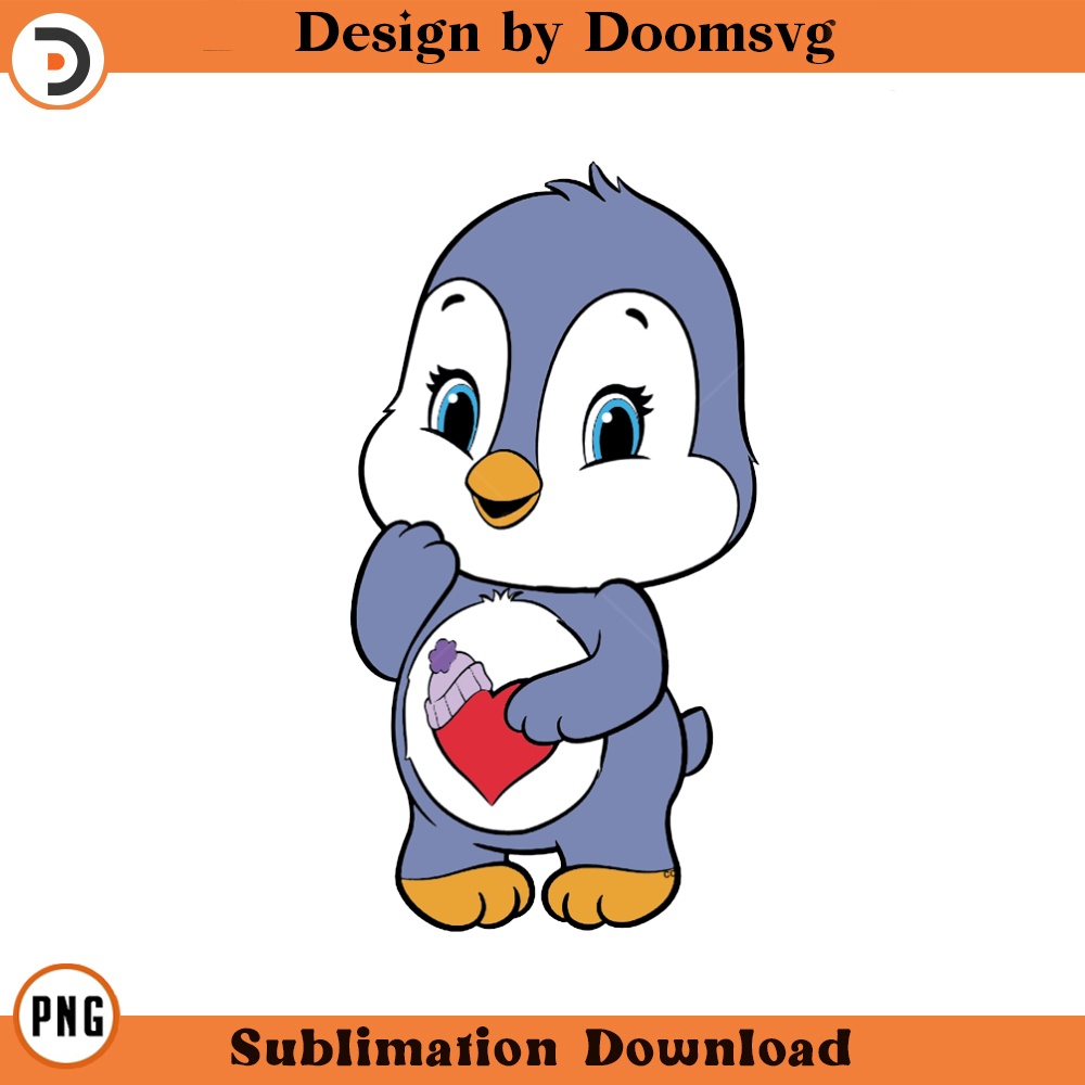 SH1376-Cozy Heart Penguin Cartoon Clipart Download, PNG Download Cartoon Clipart Download, PNG Download.jpg