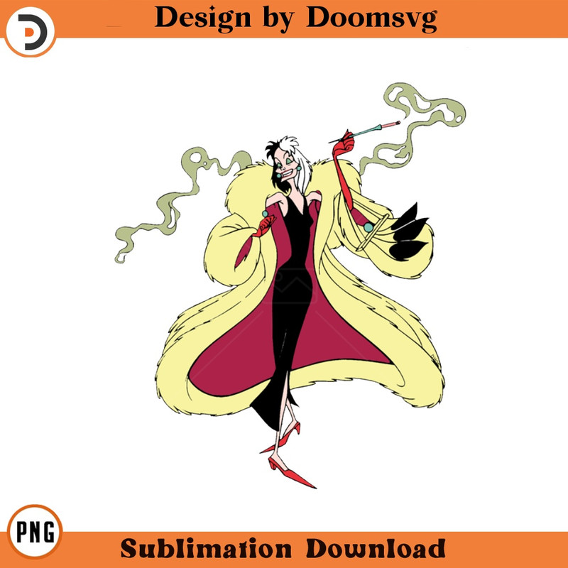 SH1379-Cruella Devil Cartoon Clipart Download, PNG Download Cartoon Clipart Download, PNG Download.jpg