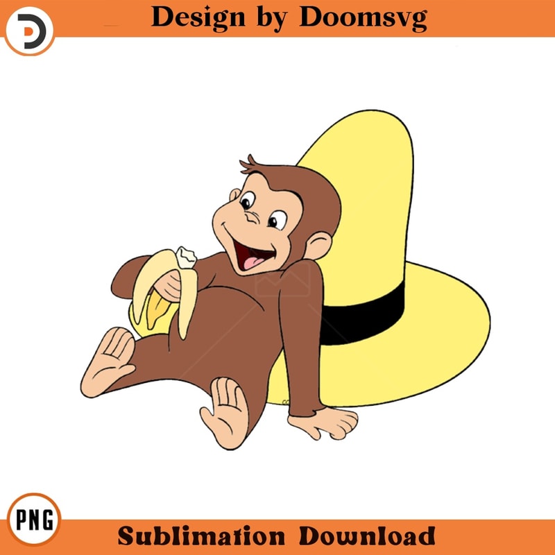 SH1394-Curious George Banana Cartoon Clipart Download, PNG Download Cartoon Clipart Download, PNG Download.jpg