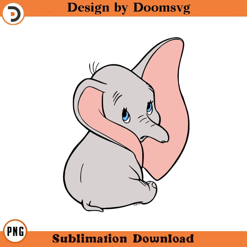 SH1405-Cute Dumbo Cartoon Clipart Download, PNG Download Cartoon Clipart Download, PNG Download.jpg