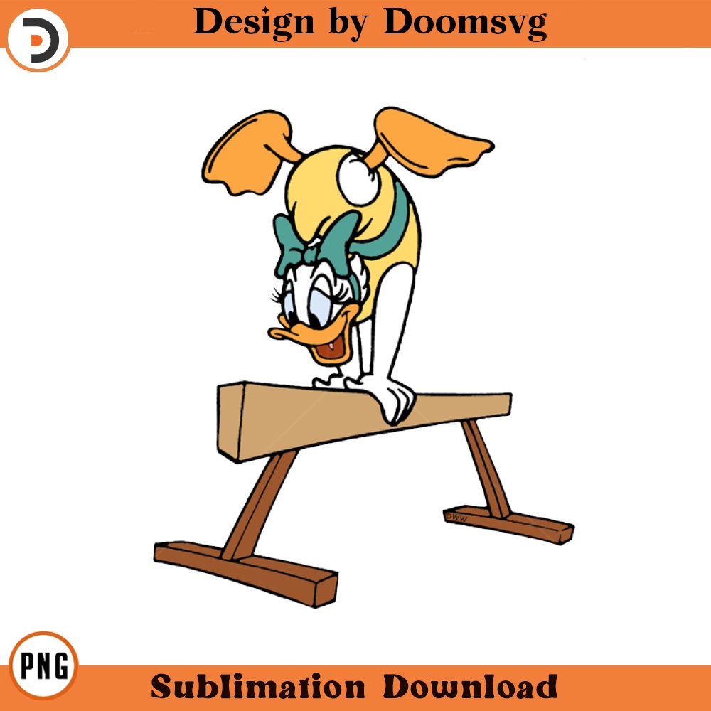 SH1422-Daisy Balance Beam Cartoon Clipart Download, PNG Download Cartoon Clipart Download, PNG Download.jpg