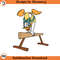 SH1422-Daisy Balance Beam Cartoon Clipart Download, PNG Download Cartoon Clipart Download, PNG Download.jpg