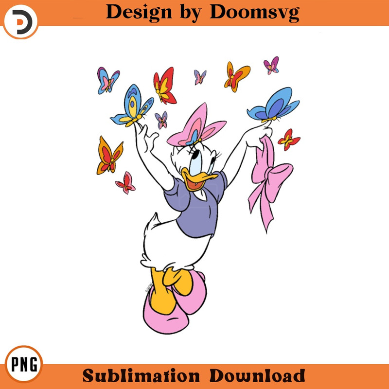 SH1423-Daisy Butterflies Cartoon Clipart Download, PNG Download Cartoon Clipart Download, PNG Download.jpg
