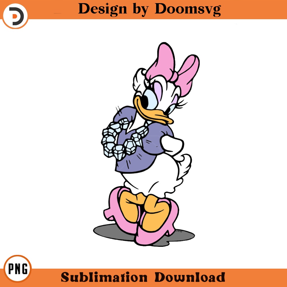 SH1433-Daisy Duck Diamonds Cartoon Clipart Download, PNG Download Cartoon Clipart Download, PNG Download.jpg