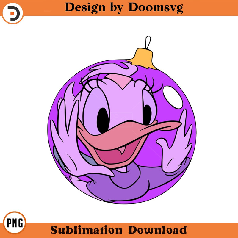 SH1446-Daisy Duck Ornament Cartoon Clipart Download, PNG Download Cartoon Clipart Download, PNG Download.jpg