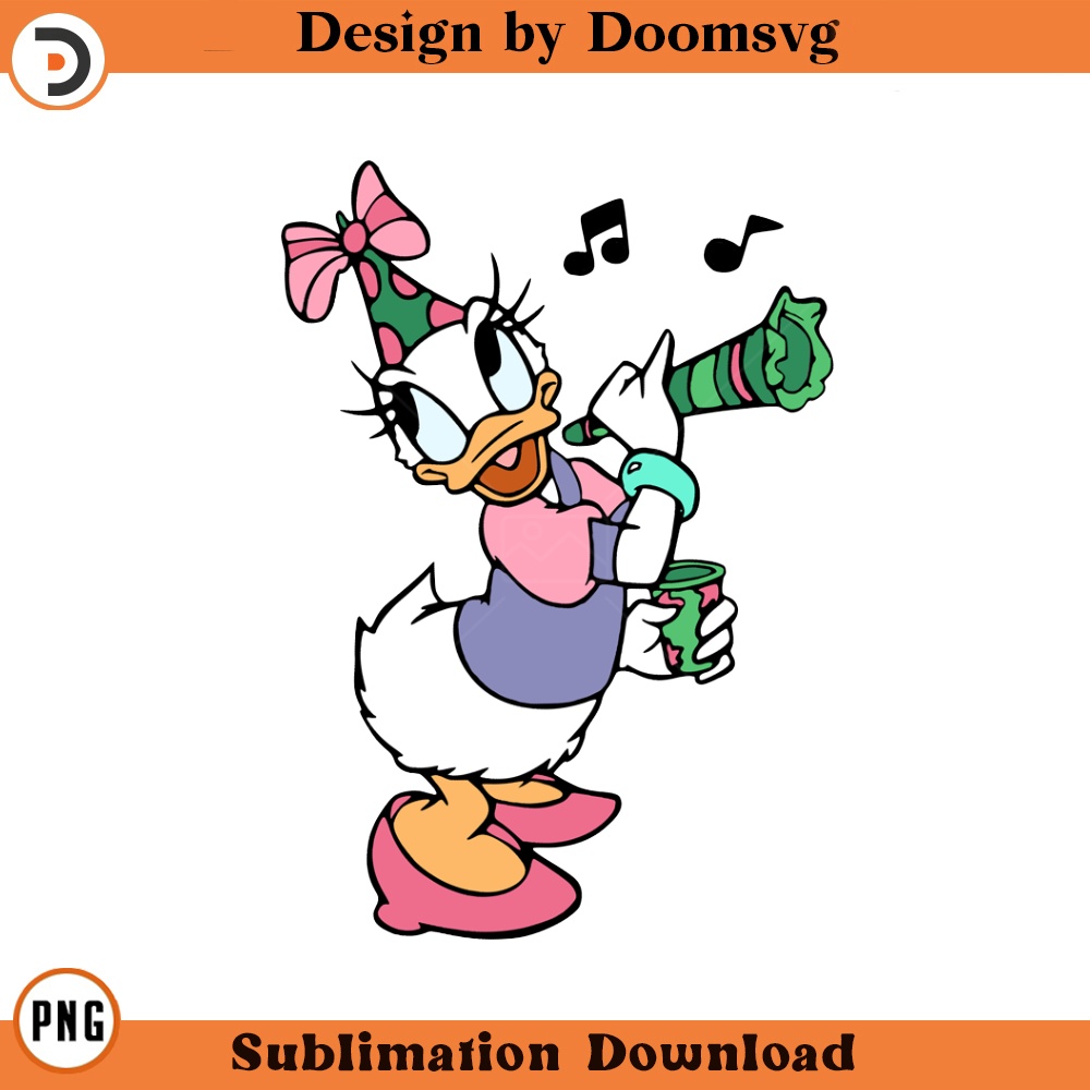 SH1449-Daisy Duck Party Cartoon Clipart Download, PNG Download Cartoon Clipart Download, PNG Download.jpg