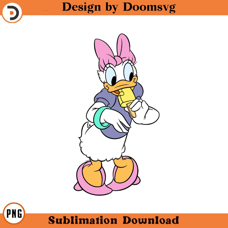 SH1454-Daisy Duck Popsicle Cartoon Clipart Download, PNG Download Cartoon Clipart Download, PNG Download.jpg