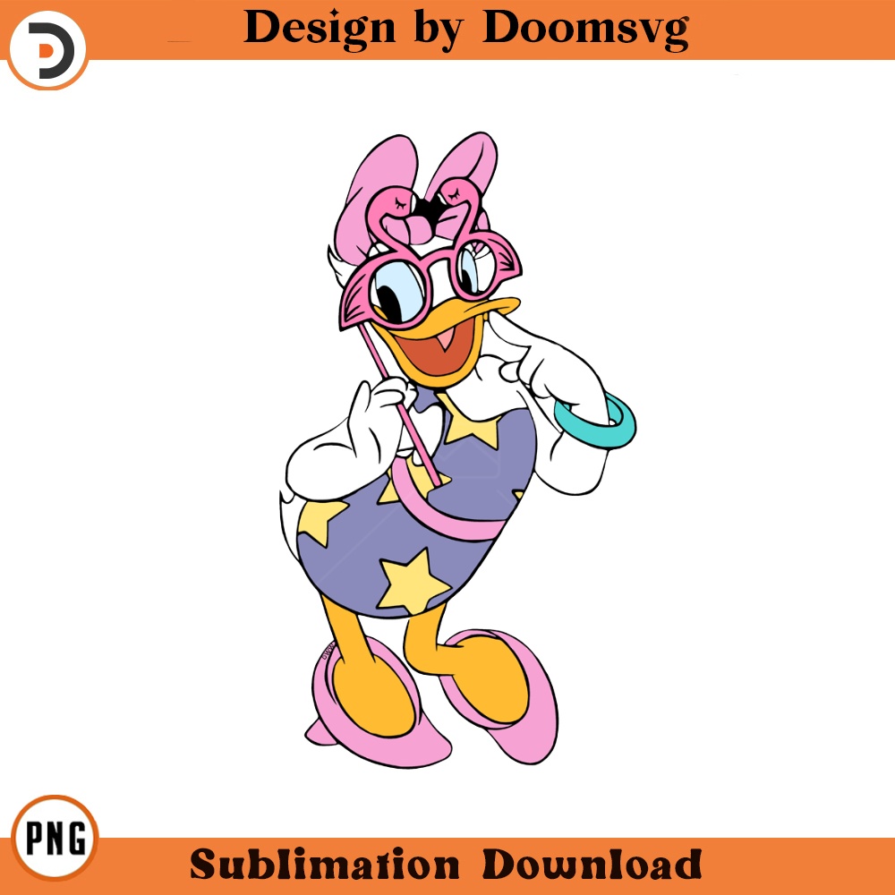 SH1462-Daisy Duck Summer Cartoon Clipart Download, PNG Download Cartoon Clipart Download, PNG Download.jpg