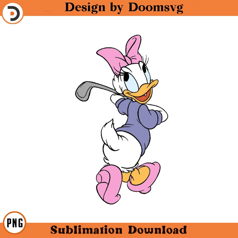 SH1491-Daisy Golf Cartoon Clipart Download, PNG Download Cartoon Clipart Download, PNG Download.jpg