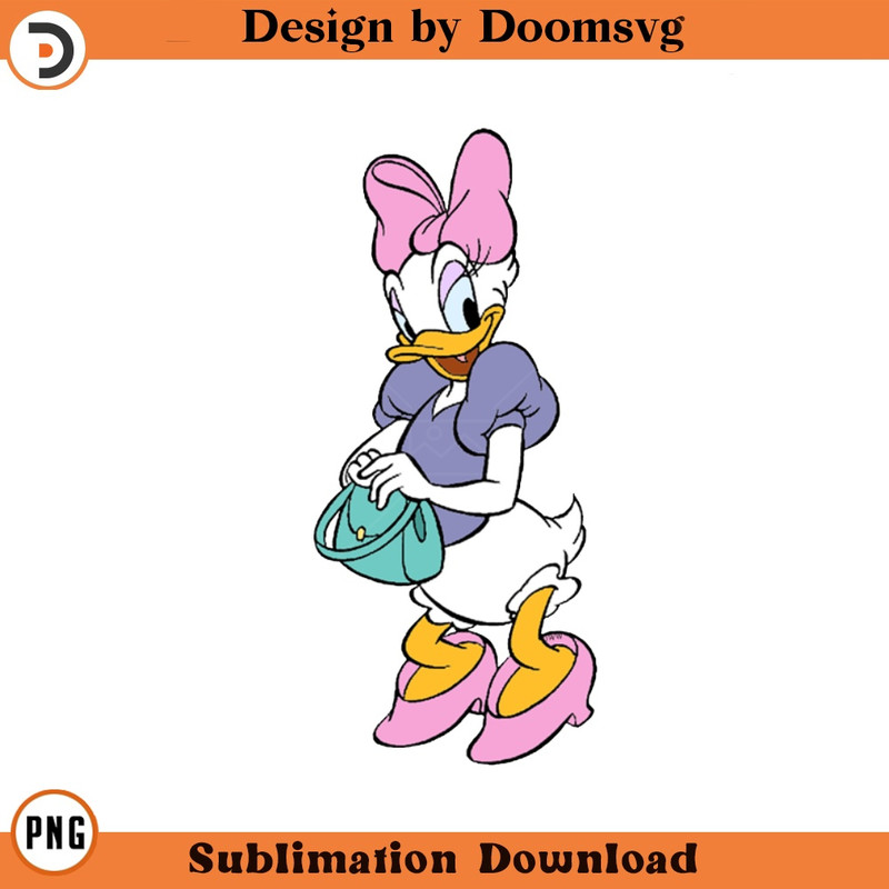 SH1507-Daisy Purse Cartoon Clipart Download, PNG Download Cartoon Clipart Download, PNG Download.jpg
