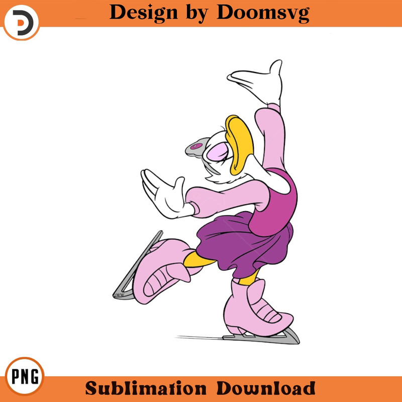 SH1512-Daisy Skating Cartoon Clipart Download, PNG Download Cartoon Clipart Download, PNG Download.jpg