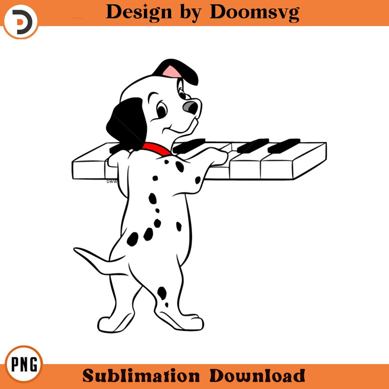 SH1545-Dalmatian Puppy Piano Cartoon Clipart Download, PNG Download Cartoon Clipart Download, PNG Download.jpg