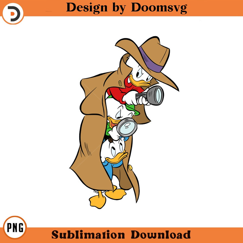 SH1583-Detectives Huey Dewey Louie Cartoon Clipart Download, PNG Download Cartoon Clipart Download, PNG Download.jpg