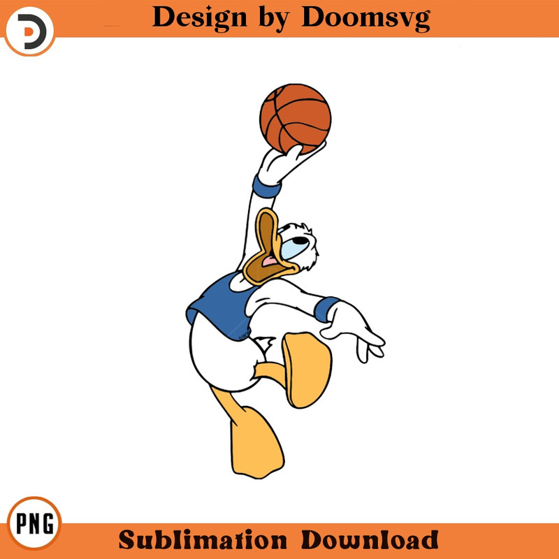 SH1618-Donald Basketball Cartoon Clipart Download, PNG Download Cartoon Clipart Download, PNG Download.jpg