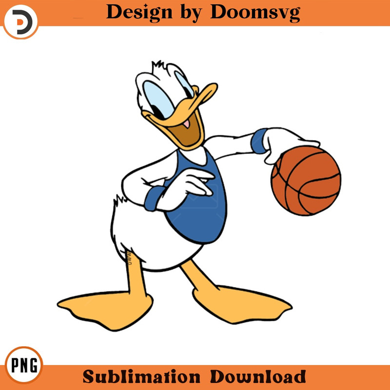 SH1619-Donald Basketball Cartoon Clipart Download, PNG Download Cartoon Clipart Download, PNG Download.jpg