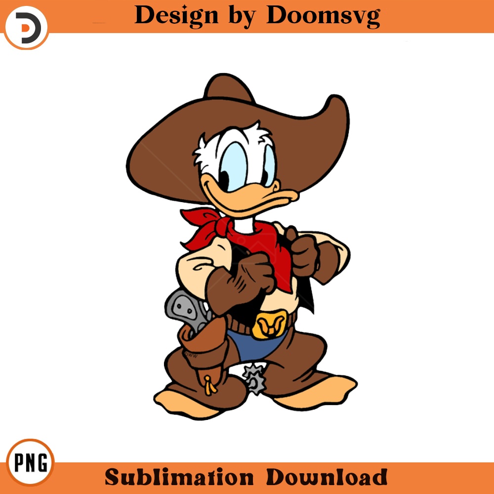 SH1625-Donald Cowboy Cartoon Clipart Download, PNG Download Cartoon Clipart Download, PNG Download.jpg