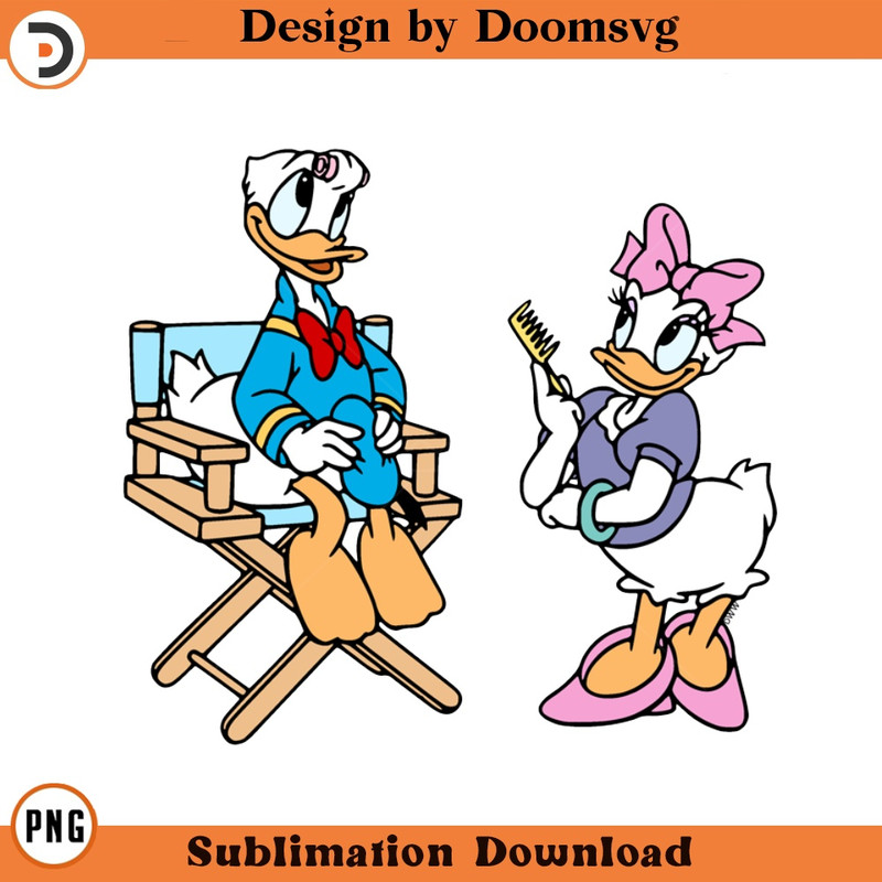 SH1641-Donald Daisy Hair Cartoon Clipart Download, PNG Download Cartoon Clipart Download, PNG Download.jpg