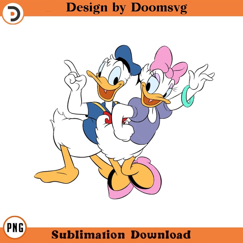 SH1662-Donald Daisy Cartoon Clipart Download, PNG Download Cartoon Clipart Download, PNG Download.jpg