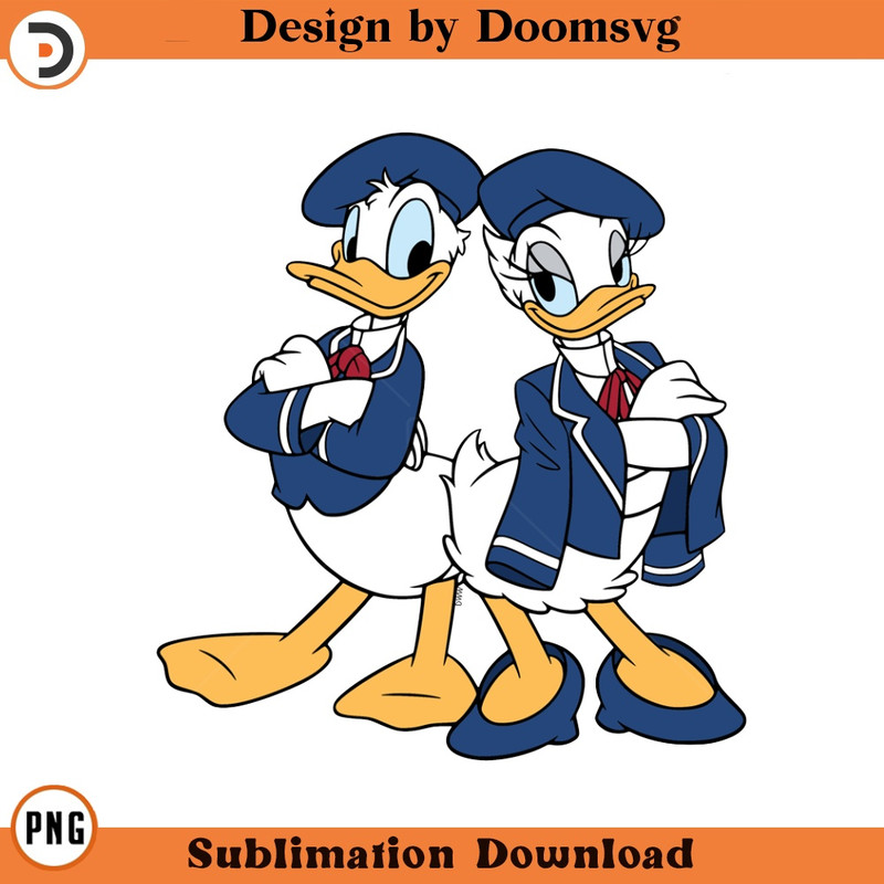 SH1666-Donald Daisy Cartoon Clipart Download, PNG Download Cartoon Clipart Download, PNG Download.jpg