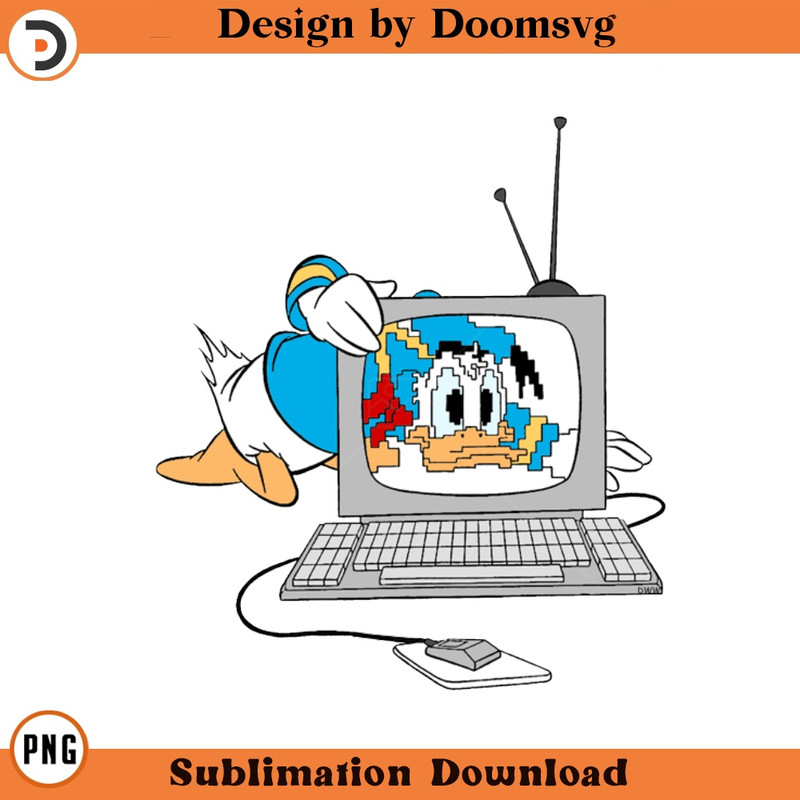 SH1687-Donald Duck Computer Cartoon Clipart Download, PNG Download Cartoon Clipart Download, PNG Download.jpg