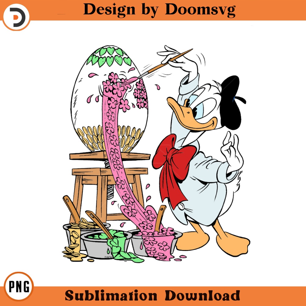 SH1690-Donald Duck Easter Egg Cartoon Clipart Download, PNG Download Cartoon Clipart Download, PNG Download.jpg