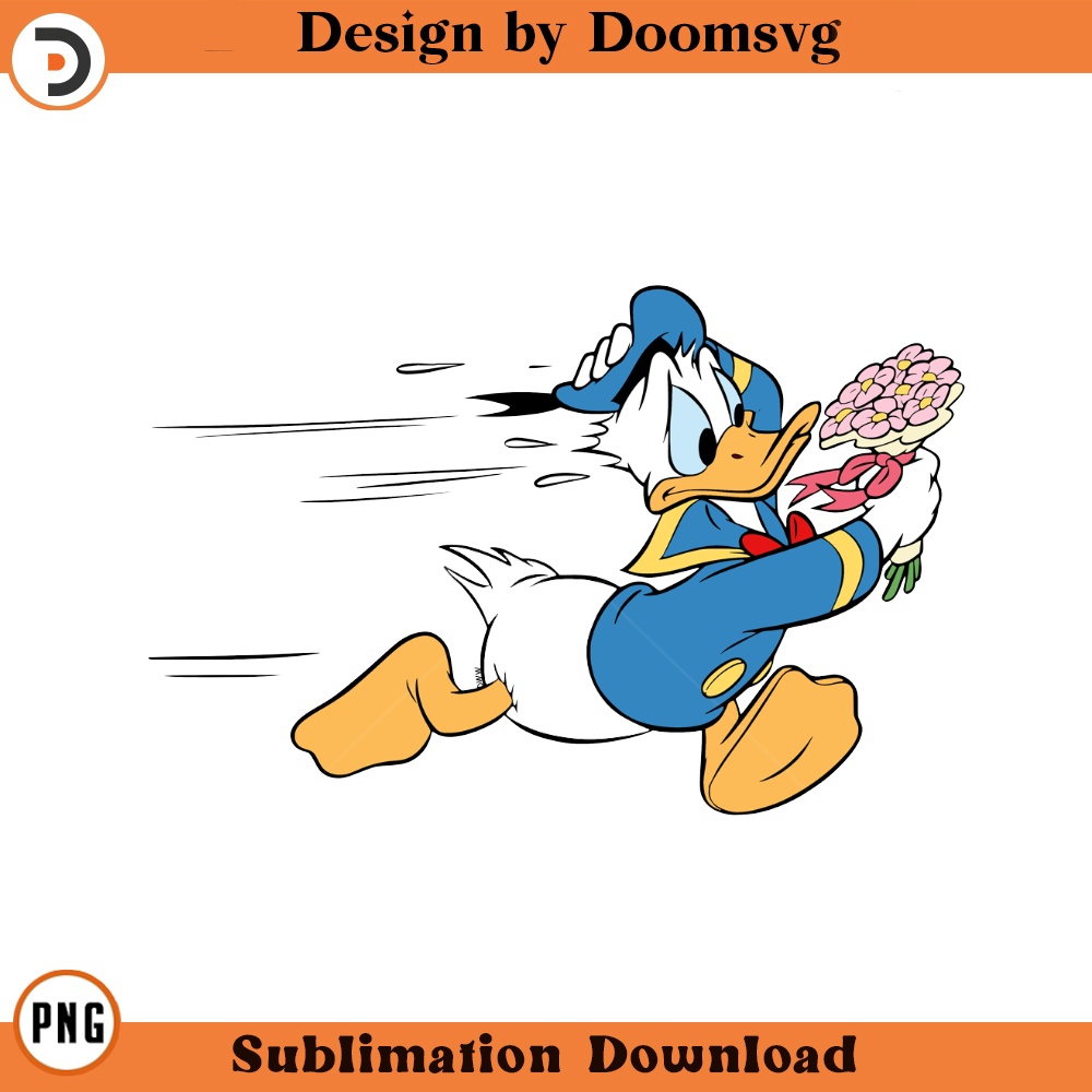 SH1698-Donald Duck Flowers Cartoon Clipart Download, PNG Download Cartoon Clipart Download, PNG Download.jpg