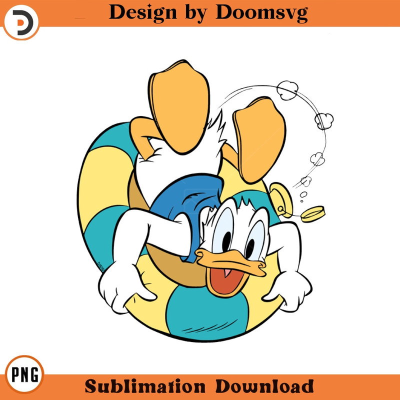 SH1705-Donald Duck Inner Tube Cartoon Clipart Download, PNG Download Cartoon Clipart Download, PNG Download.jpg