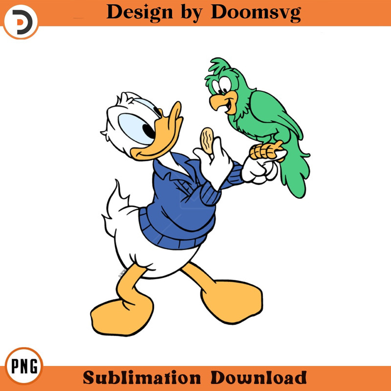 SH1714-Donald Duck Parrot Cartoon Clipart Download, PNG Download Cartoon Clipart Download, PNG Download.jpg