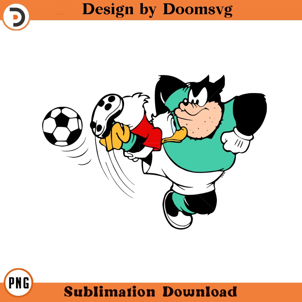 SH1715-Donald Duck Pete Soccer Cartoon Clipart Download, PNG Download Cartoon Clipart Download, PNG Download.jpg