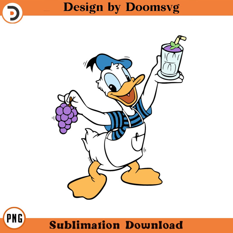 SH1728-Donald Duck Smoothie Cartoon Clipart Download, PNG Download Cartoon Clipart Download, PNG Download.jpg