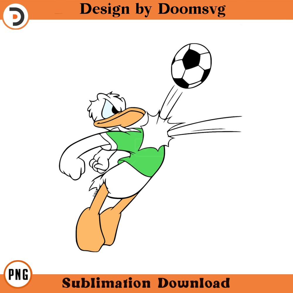 SH1731-Donald Duck Soccer Cartoon Clipart Download, PNG Download Cartoon Clipart Download, PNG Download.jpg