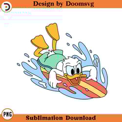 donald duck surfing cartoon clipart download, png download cartoon clipart download, png download