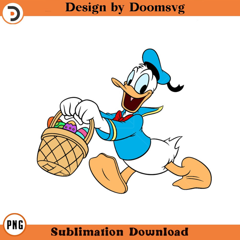 SH1789-Donald Easter Cartoon Clipart Download, PNG Download Cartoon Clipart Download, PNG Download.jpg