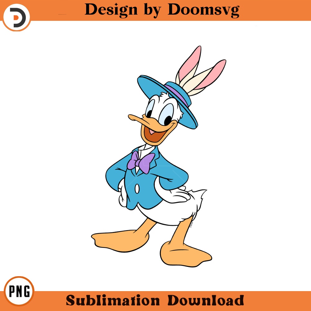 SH1792-Donald Easter Cartoon Clipart Download, PNG Download Cartoon Clipart Download, PNG Download.jpg
