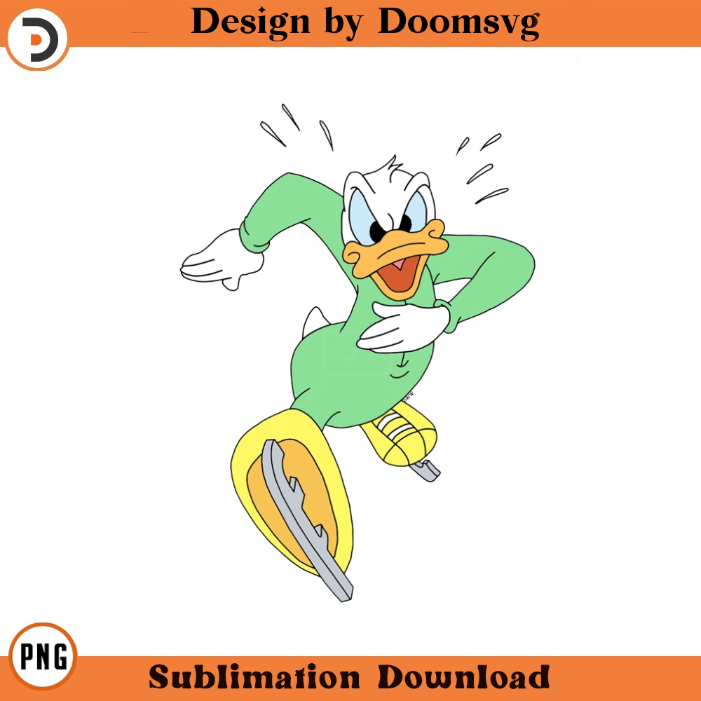 SH1837-Donald Speed Skating Cartoon Clipart Download, PNG Download Cartoon Clipart Download, PNG Download.jpg