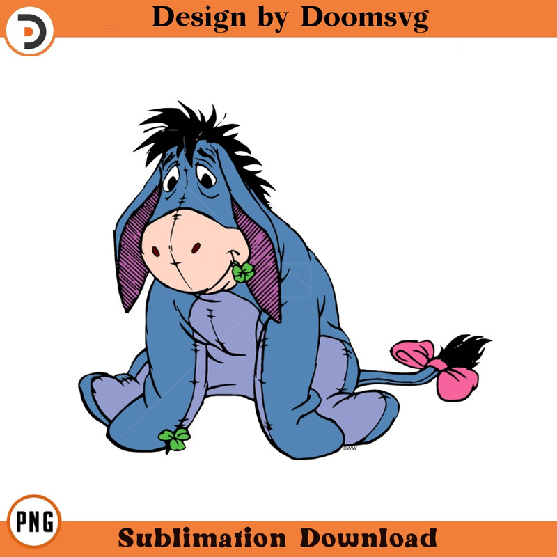 SH1942-Eeyore Clover Cartoon Clipart Download, PNG Download Cartoon Clipart Download, PNG Download.jpg