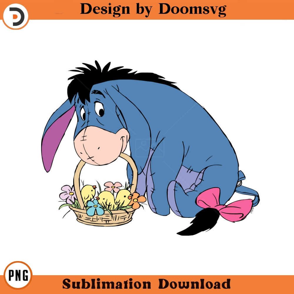 SH1944-Eeyore Easter Cartoon Clipart Download, PNG Download Cartoon Clipart Download, PNG Download.jpg